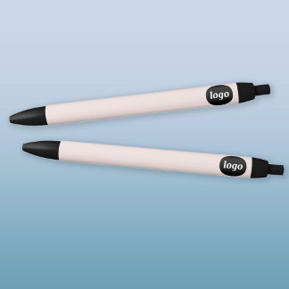 Simple Logo Business Promotional Blush Pink Black Ink Pen