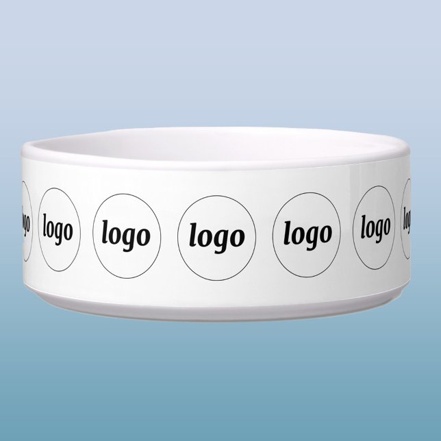 Simple Logo Business Promotional Pet Bowl (Simple logo pattern business branding promotional dog bowl for a pet friendly company)