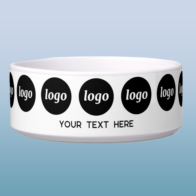 Simple Logo Business Promotional Pet Bowl (Logo with custom text business promotional branding pet bowl)