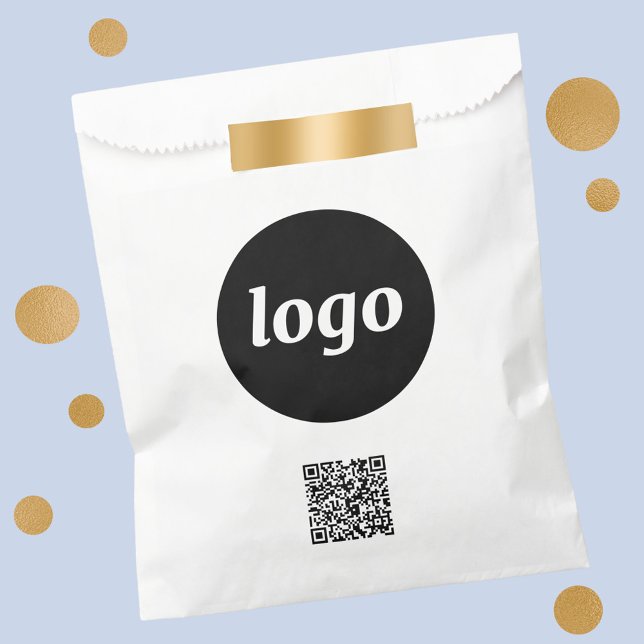 Simple Logo Business Promotional QR Code Paper Bag (Logo QR code business promotional packaging paper bag)