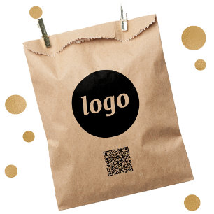 Simple Logo Business Promotional QR Code Paper Bag