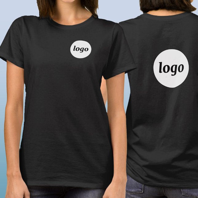 Simple Logo Crest and Back Promotional Business T-Shirt (Simple logo crest and back print business branding promotional t-shirt)