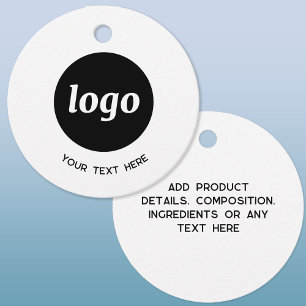 Simple Logo Custom Text Business Product Tags
