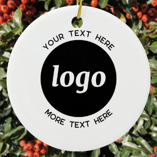 Simple Logo Custom Text Business Promotional Ceramic Tree Decoration