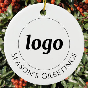 Simple Logo Custom Text Business Promotional Ceramic Tree Decoration
