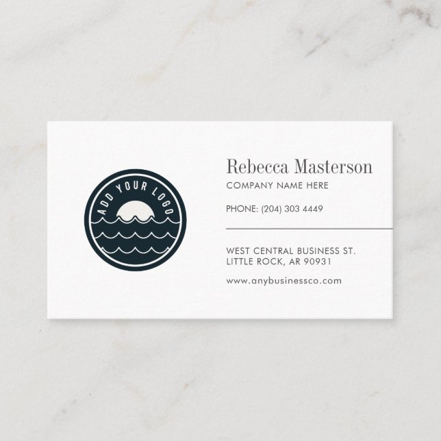 Simple Logo Minimalist Corporate Logo Business Card (Front)