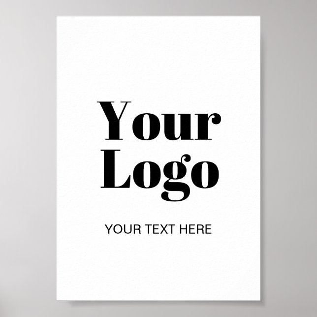 Simple Logo or Image Upload Template & Custom Text Poster (Front)