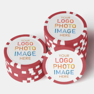 Simple Logo or Photo Personalised Custom Poker Chips