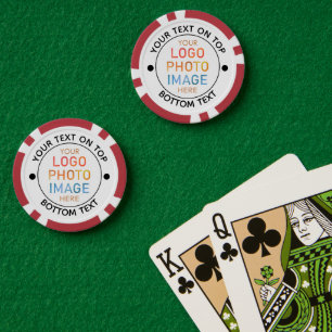 Simple Logo or Photo Personalised Custom Poker Chips