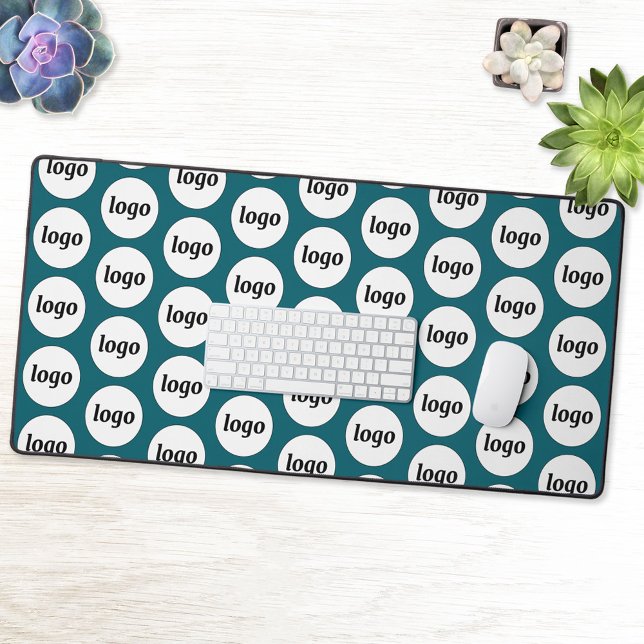 Simple Logo Pattern Business Branding Promotional  Desk Mat (Simple logo with pattern business branding promotional desk mat)