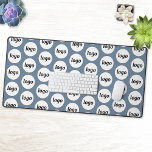 Simple Logo Pattern Business Branding Promotional Desk Mat<br><div class="desc">Simple logo design to foster brand loyalty and promote your small business.  Replace the logo with your own and change the background colour in the Design Tool to customise.</div>