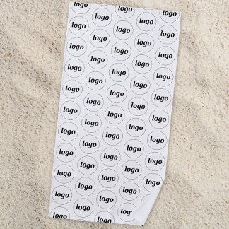 Simple Logo Pattern Business Promotional Beach Towel