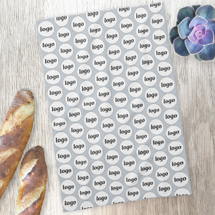 Simple Logo Pattern Business Promotional Blue Tea Towel