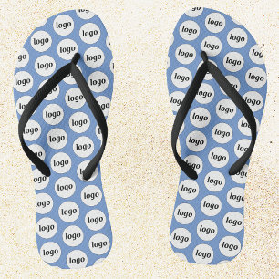 Simple Logo Pattern Business Promotional Flip Flops
