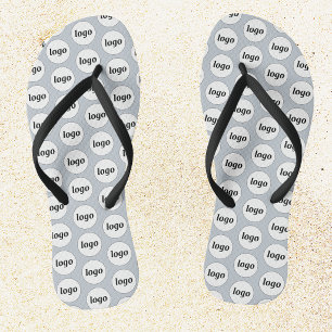 Simple Logo Pattern Business Promotional Flip Flops