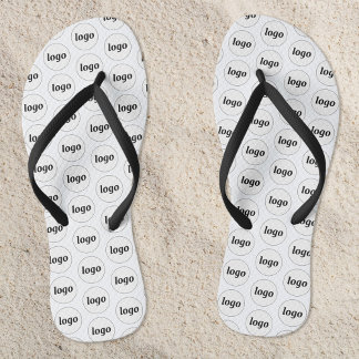 Simple Logo Pattern Business Promotional Flip Flops