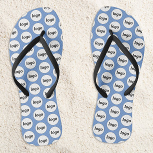 Simple Logo Pattern Business Promotional Flip Flops