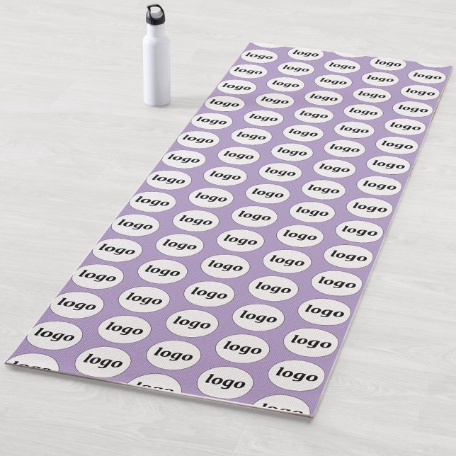 Simple Logo Pattern Business Promotional Lilac Yoga Mat (Simple logo pattern business branding promotional yoga mat)