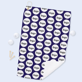 Simple Logo Pattern Business Promotional Navy Blue Golf Towel