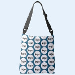 Simple Logo Pattern Business Teal Green Crossbody Bag<br><div class="desc">Simple logo pattern design to foster brand loyalty and promote your small business.  Replace the logo with your own and change the background colour in the Design Tool to customise.</div>