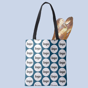 Simple Logo Pattern Business Teal Green Tote Bag