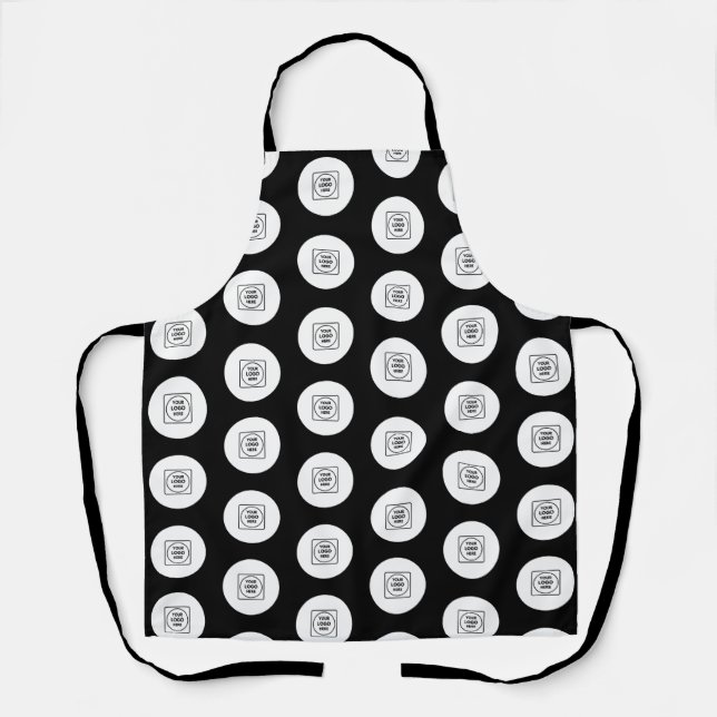 Simple Logo Pattern Design for Business Promotion Apron (Front)