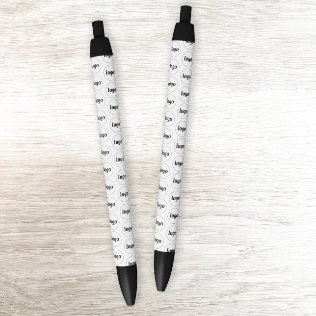 Simple Logo Pattern Promotional Business Black Ink Pen (Simple logo pattern business promotional pens, ideal for trade shows, store front and customer promo)
