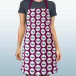 Simple Logo Pattern Promotional Magenta Pink Apron<br><div class="desc">Simple minimalist logo design to foster brand loyalty and promote your small business.  Replace the logo with your own and change the background colour in the Design Tool to customise.  Perfect for business parties and events,  or for your cafe,  restaurant or bakery.</div>