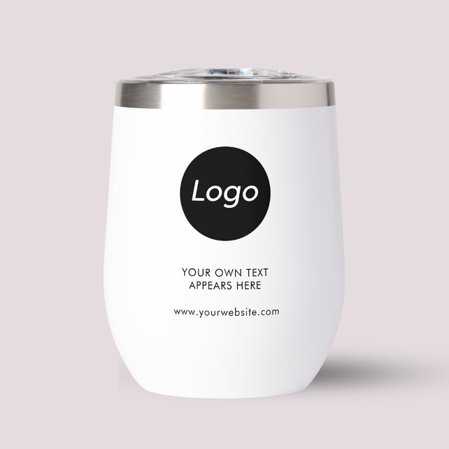 Simple Logo Professional Business (Simple black and white logo wine tumbler. Perfect for professional business, restaurant or events.)