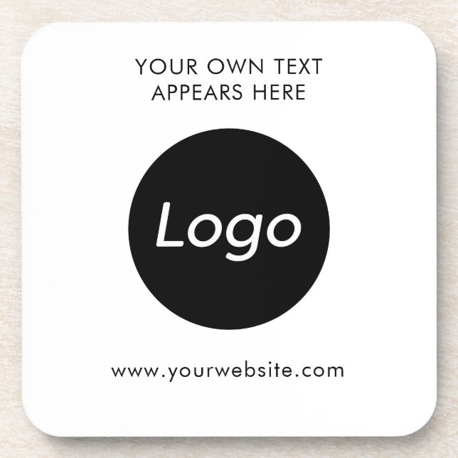 Simple Logo Professional Company Coaster (Front)