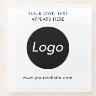 Simple Logo Professional Company Glass Coaster