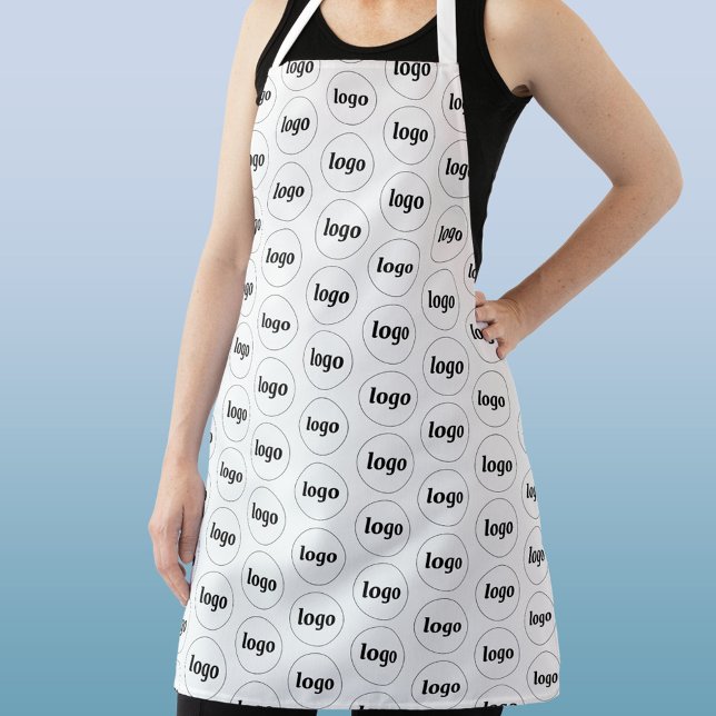 Simple Logo Promotional Business Pattern Apron (Logo pattern business promotional or uniform apron)