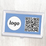 Simple Logo Promotional Business QR Code Business Card Holder<br><div class="desc">Simple logo and QR code to promote your business.  Replace the logo and QR code with your own to customise.  Minimalist and professional to reflect your brand.</div>