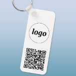 Simple Logo QR Code Business Key Ring<br><div class="desc">Add your own logo and QR code to this striking minimalist professional design.   Great for employee branding,  or as a promotional product for your employees,  clients and customers.</div>