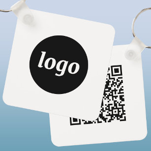 Simple Logo QR Code Business Key Ring