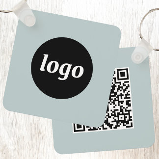 Simple Logo QR Code Business Key Ring