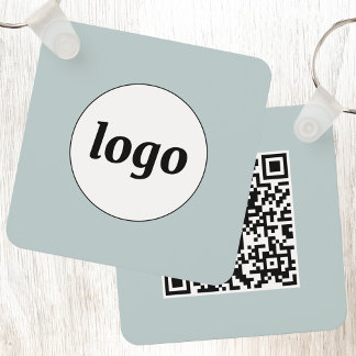 Simple Logo QR Code Business Key Ring