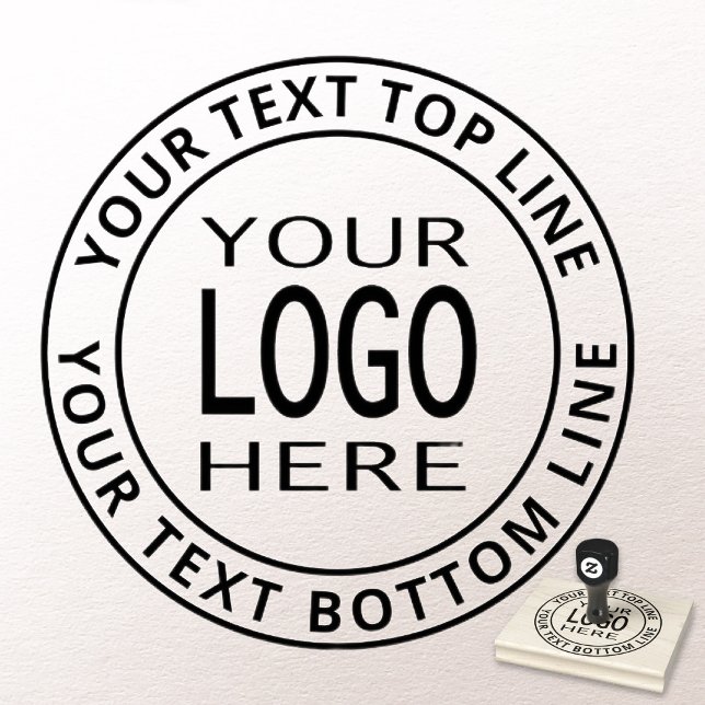 Simple Logo Replacement & Bold Customisable Text Rubber Stamp (Creator Uploaded)