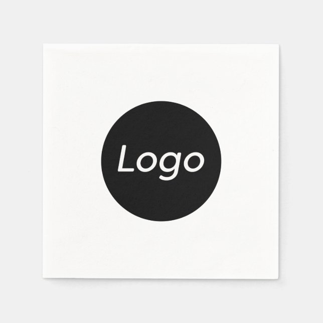 Simple Logo small business professional Napkin (Front)