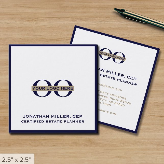 Simple Logo Square Business Card (Creator Uploaded)