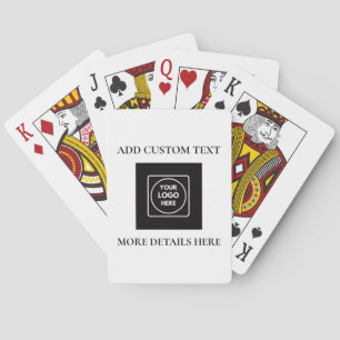 Simple Logo Text Branding Design Poker Cards
