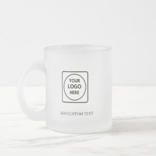 Simple Logo Text Business Frosted Glass Mug