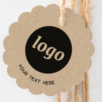 Simple Logo Text Business Kraft Price Tag