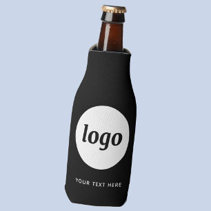 Simple Logo Text Business Promotional Black Bottle Cooler