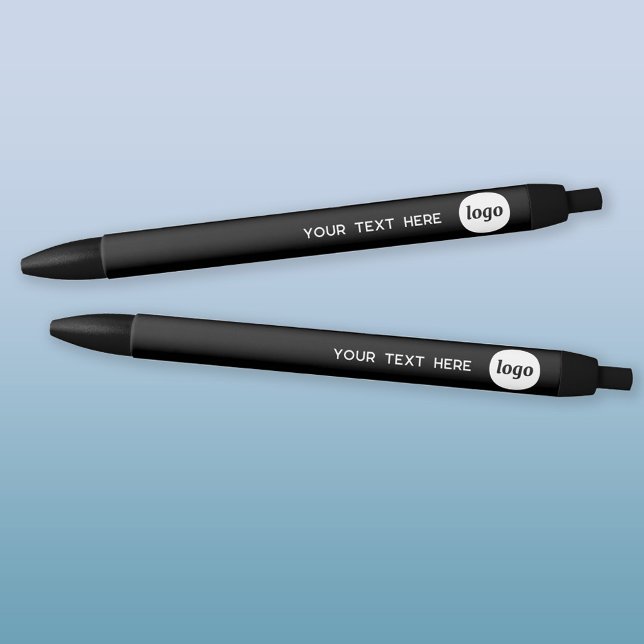 Simple Logo Text Business Promotional Black Ink Pe Black Ink Pen (Logo and text custom business promotional pen)