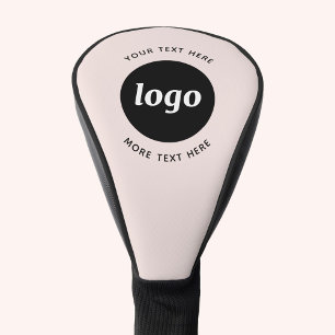 Simple Logo Text Business Promotional Blush Pink Golf Head Cover