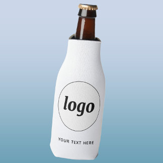 Simple Logo Text Business Promotional Branding Bottle Cooler