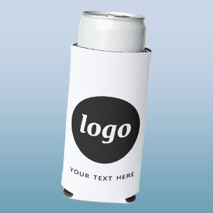 Simple Logo Text Business Promotional Branding Seltzer Can Cooler