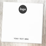 Simple Logo Text Business Promotional Post-it Notes<br><div class="desc">Easily add your own logo and choice of text to this design.  Remove the text if you prefer.  Minimalist and professional to promote your brand.</div>