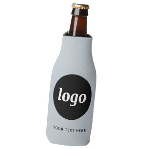 Simple Logo Text Business Promotional Powder Blue Bottle Cooler